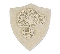Statuetta Crest Carabinieri Scudetto in Pietra Leccese 16x2,2 Altezza 19 cm