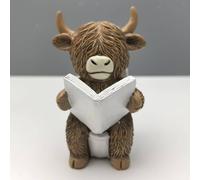 Statuetta da bagno raffigurante una mucca delle Highlands, decorazione da