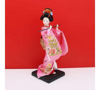 Statuetta da collezione di una geisha giapponese, bambola kimono per la
