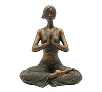 Statuetta Da Contemplazione, Statua Da Meditazione Con Finitura Bronzo, Statua