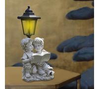 Statuetta da patio, luce ad energia solare, adorabile ornamento da prato per