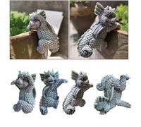 Statuetta Da Scaffale per Libri di Dinosauro con Scultura di Drago in Resina 3D