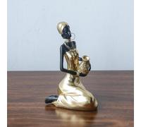Statuetta da tavolo con statuetta di donne nere, pezzo d'arte da collezione