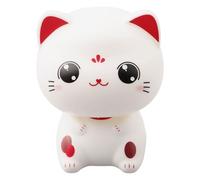 Statuetta decorativa a forma di gatto che annuisce a energia solare, colore | Questo ornamento a forma di gatto che annuisce a energia solare porta fascino e fortuna al cruscotto del tuo veicolo