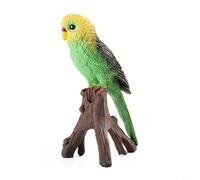 Statuetta decorativa a forma di pappagallino, adatta per interni ed esterni, con aspetto realistico e design resistente alle intemperie per una lunga durata (verde)