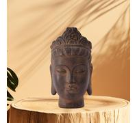 Statuetta decorativa da meditazione con statua della testa di Buddha per