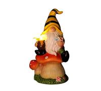 Statuetta Decorativa Dello Gnomo | Statua Di Gnomo Illuminato A Energia Solare, Ornamento Di Gnomo A LED, Scultura Di Gnomo Ad Energia Solare, Figura Decorativa Di Nano Con Luci Per Patio, Prato, Sogg