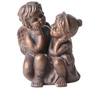 Statuetta decorativa in ferro a forma di bambini marrone Damaro
