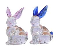 Statuetta Decorativa in Vetro a Forma di Coniglio in Cristallo, Oggetto Decorativo in Vetro, Può Essere Utilizzato Per Decorare Una Casa o un Ufficio o Come Regalo Per Genitori, Amici e Bambini
