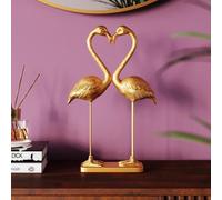 Statuetta decorativa KARE Flamingo Love, color oro, altezza 39 cm Kare