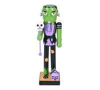 Statuetta decorativa per Halloween, statuetta di nutcracker, realizzata a mano, da collezione con zucca, strega, teschio, mummia, robot/persone di gatto, per Halloween, per la casa