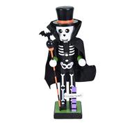 Statuetta decorativa per Halloween, statuetta di nutcracker, realizzata a mano, da collezione con zucca, strega, teschio, mummia, robot/persone di gatto, per Halloween, per la casa