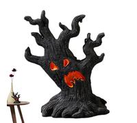 Statuetta del demone della corteccia 'orrore spaventoso | Decorazione di Halloween Tavolo, Volti di corteccia 'albero di Halloween - Artigianato interno in resina esterna per l'ufficio