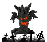 Statuetta del Demone della Corteccia 'Orrore Spaventoso | Decorazione di Halloween Tavolo, Volti di Corteccia 'Albero di Halloween - Artigianato Interno in Resina Esterna per L'Ufficio