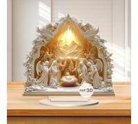 Statuetta del presepe di Natale, cartello da tavolo, centrotavola, figura,