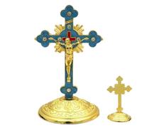 Statuetta Della Croce Di Gesù,Statuetta Religiosa Spirituale - Statua Della Croce Di Gesù Figura Religiosa | per Comodino da Letto Scrivania da Ufficio Bagno Mensola del Appartamento per Vacanze e Com