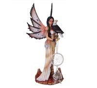 Statuetta della fata dell'aquila con acchiappasogni altamente dettagliata e acca