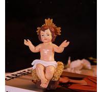 Statuetta della Natività di Gesù Bambino dipinta per il soggiorno e le feste