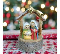 Statuetta Della Sacra Famiglia Illuminata, Statua Di Gesù Cristo Per La