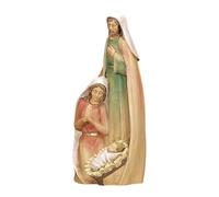 Statuetta della Sacra Famiglia,Statuetta in legno della Sacra Famiglia - Statuette da collezione in legno intagliato Scena della Natività di Gesù | Statuetta decorativa intagliata tradizionale dipinta