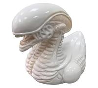 Statuetta di anatra aliena in resina bianca, novità gotica da collezione, ornamento decorativo unico per Halloween, decorazione per casa e ufficio