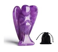 Statuetta di angelo, 50 mm, ametista, angelo custode, cristalli di angelo, pietre curative, ametista, pietra custode, regalo di angelo, decorazione (ametista)