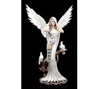 Statuetta di angelo della luce con piccioni 61 cm | Fantasy Statua Elfo