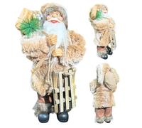 Statuetta di Babbo Natale con sacchetto regalo, decorazione natalizia per il soggiorno, decorazione da tavolo in piedi, ideale per un'atmosfera festiva, decorazione Babbo Natale per la casa, paradiso