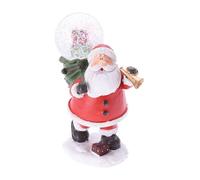 Statuetta di Babbo Natale decorativa con palla di neve 9,5 x 5,5 x 13 cm - 2 disegni (assortito)