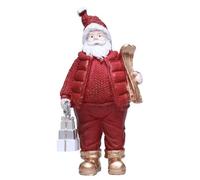 Statuetta di Babbo Natale dipinta a mano, in resina, decorazione natalizia, aggiunge allegria festiva e ricordi gioiosi per le festività natalizie (C)