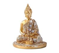 Statuetta Di Buddha - Idolo Tranquillo In Resina 7x7x9 Cm, Statua Spirituale Consapevole, Scultura In Resina Artigianale, Base Di Incenso Per Meditazione | Arte Dello Spazio Yoga, Decorazione 'alt