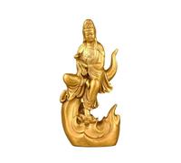 Statuetta di Buddha in Ottone, Decorazione per la casa Feng Shui, Budda armonioso per casa e Ufficio, Che invoca la tranquillità, 3,2 * 1,8 * 6,1 Pollici, 1,3 libbre