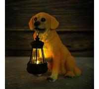 Statuetta di cane con luce solare, ideale come regalo di inaugurazione della