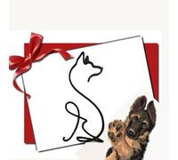 Statuetta di cane da pastore tedesco: una scultura decorativa minimalista, un regalo per gli amanti dei cani, interni moderni, decorazione interna, statua di cane da pastore per camera da letto,