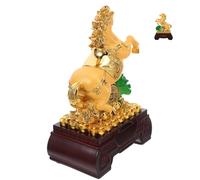 Statuetta di cavallo d'oro: statua di cavallo su monete per il capodanno