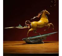 Statuetta di cavallo Feng Shui, simbolo di fortuna e successo, in ottone, ideale per la casa e l'ufficio, anno zodiacale cinese del cavallo