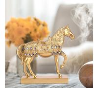 Statuetta di cavallo Resina in piedi Scultura Arte Artigianato Decorazione