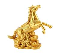 Statuetta di cavallo, statuetta in resina dorata simbolo di per la casa, decorazioni per il nuovo cinese, per negozi scolastici caffetteria soggiorno per feste feste e scaffali