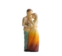 Statuetta di coppia, dipinta a mano, romantica, regalo per matrimonio, padre e figlia, statuette per madre e figlio, San Valentino, compleanno, festa del papà, festa della mamma (una famiglia di tre