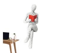 Statuetta di donna che legge pulp, statuetta moderna astratta | oggetti da collezione, eleganti libri, scultura estetica per soggiorno, scrivania,