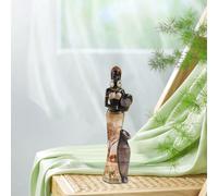 Statuetta di donne africane marrone per la libreria del soggiorno,