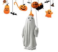Statuetta di Fantasma di Halloween Fatta a Mano, Spaventosa Statua in Miniatura, Pezzo di Accento in Ceramica Vintage Mentre Porta Fascino e migliora Il Tuo centrotavola