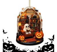 Statuetta di fantasma - Halloween spirito di un libro legge 2D | Spukhome per, tavolo, festa, appartamento, finestra, parete, soggiorno, porta