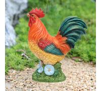 Statuetta Di Gallo Che Canta, Decorazione Artistica Creativa Per Il Giardino, Il