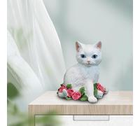 Statuetta di gatto divertente Statua di animale Micro paesaggio Scultura