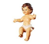 Statuetta di Gesù Bambino - Esposizione del presepe, decorazioni natalizie religiose | Statua di Gesù Bambino della Sacra Famiglia, ornamento da tavolo cristiano, scultura di Gesù Bambino dipinta a ma
