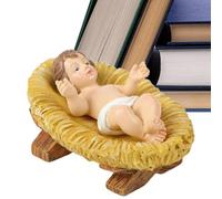 Statuetta di Gesù Bambino nella mangiatoia, Statuetta in resina di Gesù Bambino nella mangiatoia, Statuette in resina di Gesù Bambino Cristo nella mangiatoia, Figure di Gesù per la decorazione