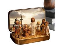 Statuetta di Gesù, decorazione religiosa originale pasquale, scena di sofferenza e risurrezione, per camera da , soggiorno, scrivania, tavolo, scuola, ufficio, chiesa, fattoria, viaggi