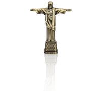 Statuetta di Gesù in Metallo, Riproduzione Artistica di Statua di Cristo per Arredo Casa e Ufficio, Soprammobile Elegante per Scrivania, Camera da Letto e Ristorante, Modello Decorativo, Regalo