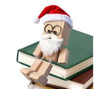 Statuetta Di Legno Uomo - Figurina Con Azione Di Oscillazione Delle Gambe,Figura Di Legno Con Design Di Babbo Natale Per Auto,Per Bambini, Compleanno, Casa, Scaffale, , Natale, Scrivania, Cruscotto